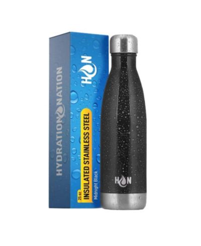 Zulay Kitchen Double Wall Insulated Metal Water Bottle For Hot & Cold Drinks with Leak-proof Lid (25oz)