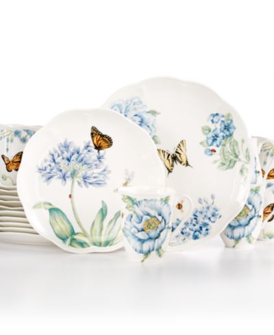 Набор посуды Lenox Butterfly Meadow Blue, 18 Pc., Service for 6