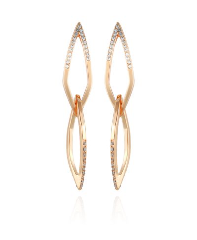 Vince Camuto 14K Gold-Plated and Crystal Diamond Link Drop Earring