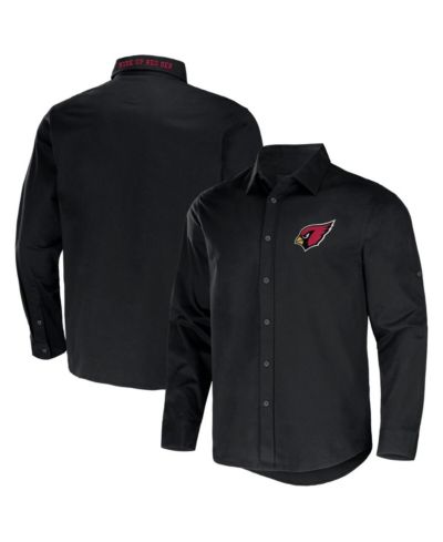 Мужская рубашка NFL x Darius Rucker Collection by Fanatics Black Arizona Cardinals Convertible Twill Long Sleeve Button-Up