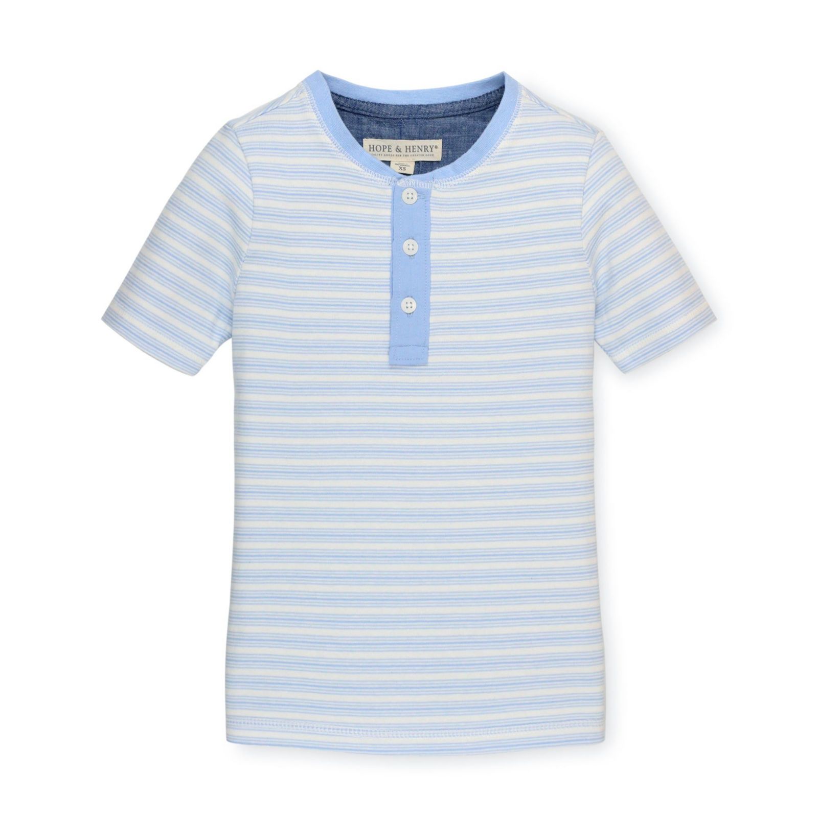 Детский хлопковый футболка Henley Hope & Henry