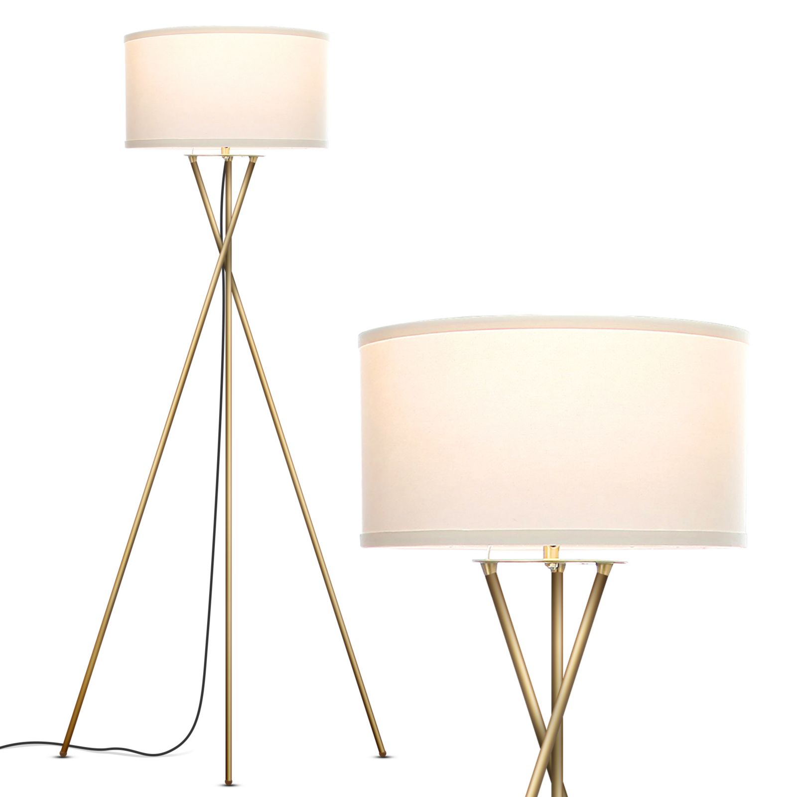 Jaxon 60" LED Contemporary Tripod Floor Lamp with Drum Shade