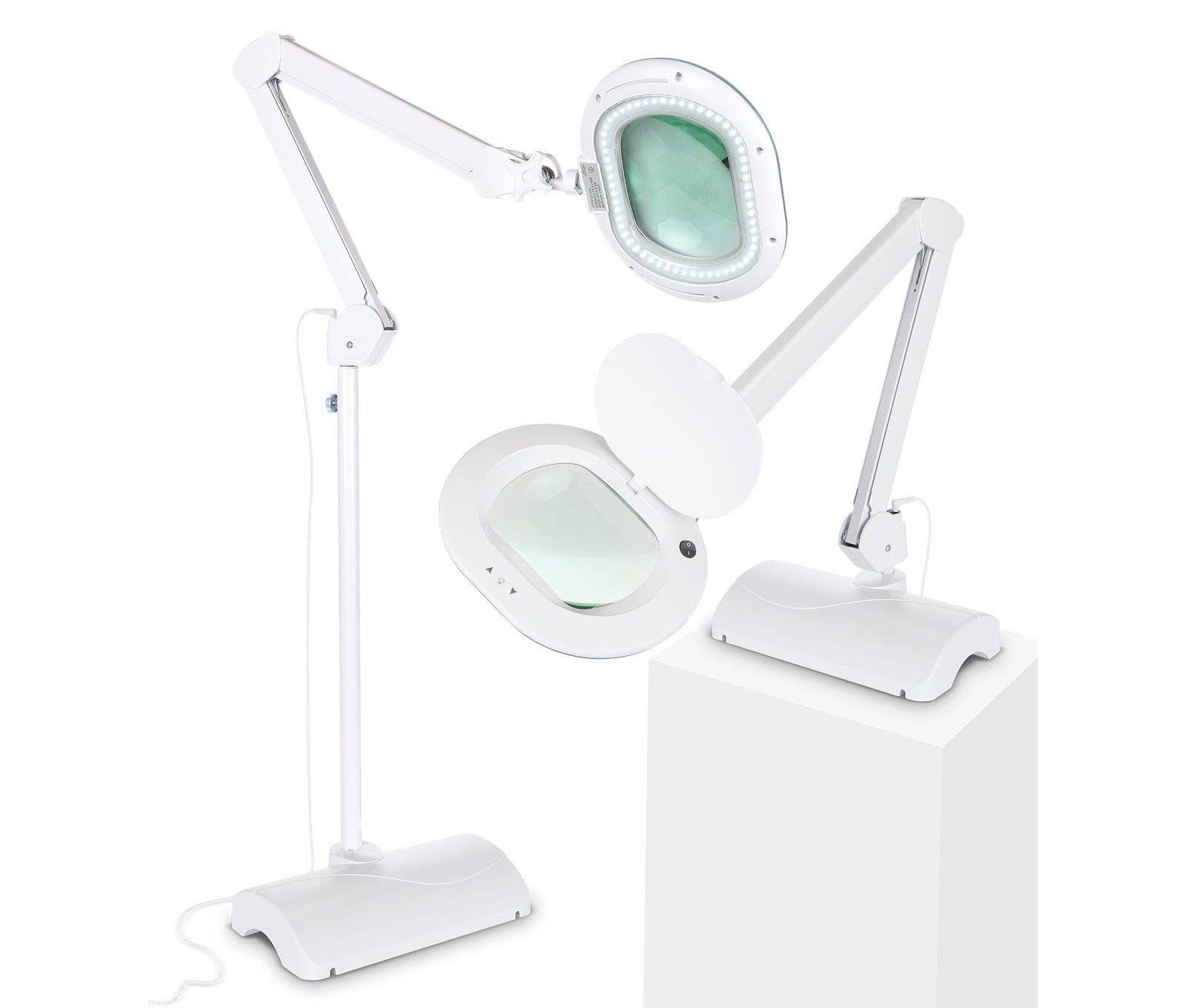 Lightview Pro LED 2-in-1 Magnifier Floor or Desk Lamp (2.25x) 5 Diopter