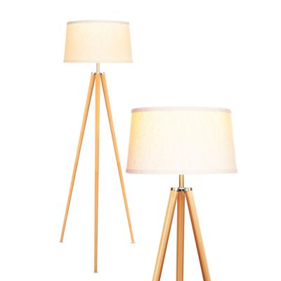 Напольный торшер Emma 60" LED с деревянными ножками