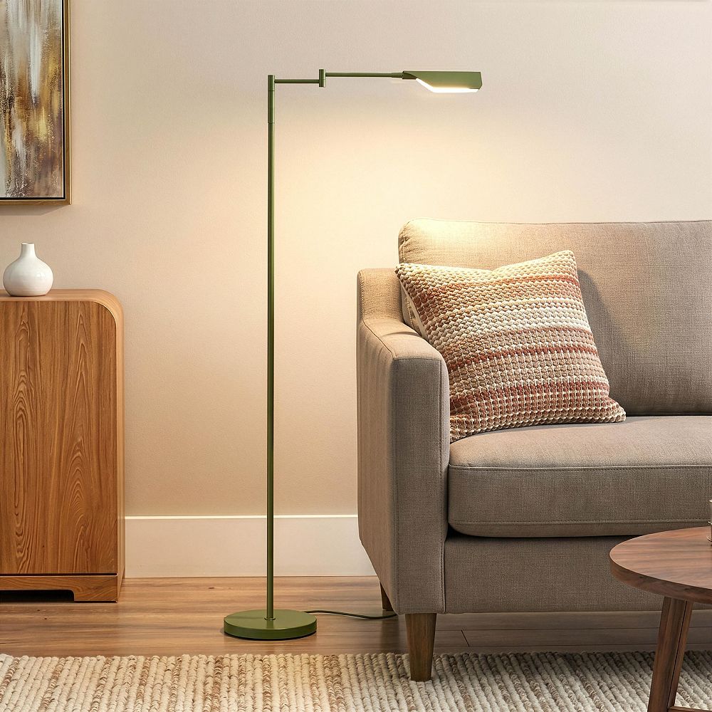 Brightech Modern Pharmacy Reading LED Floor Lamp with Adjustable Neck