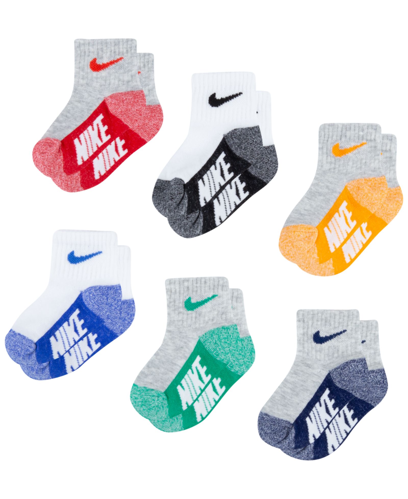 Nike Baby Boys' and Girls' Logo Crew Socks, 6-Pack