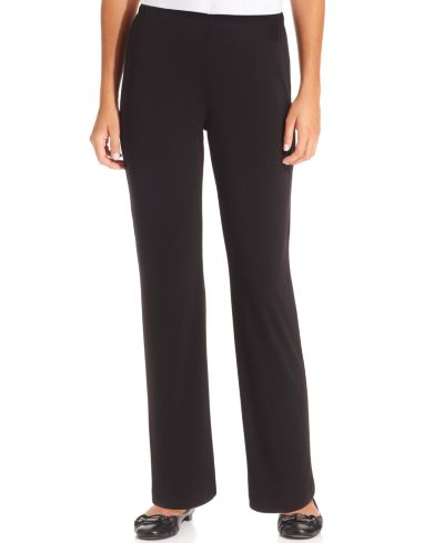 Брюки NY Collection Petite Short Length Pull-On Straight-Leg Pants