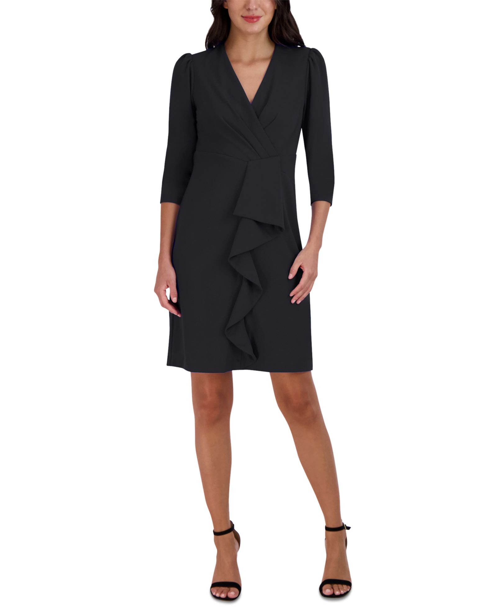 Женское платье-футляр julia jordan Pleated Ruffled-Front Sheath