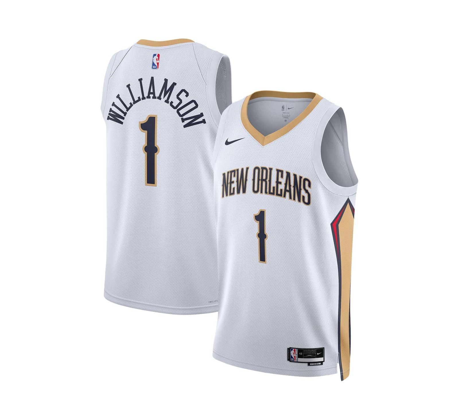 Мужская джерси Nike Zion Williamson White New Orleans Pelicans Swingman Jersey - Association Edition
