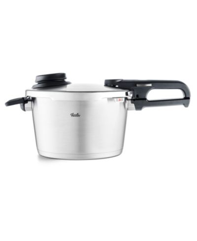 Fissler Vitavit Premium Stainless Steel 4.8 Quart Pressure Cooker with Steamer Insert