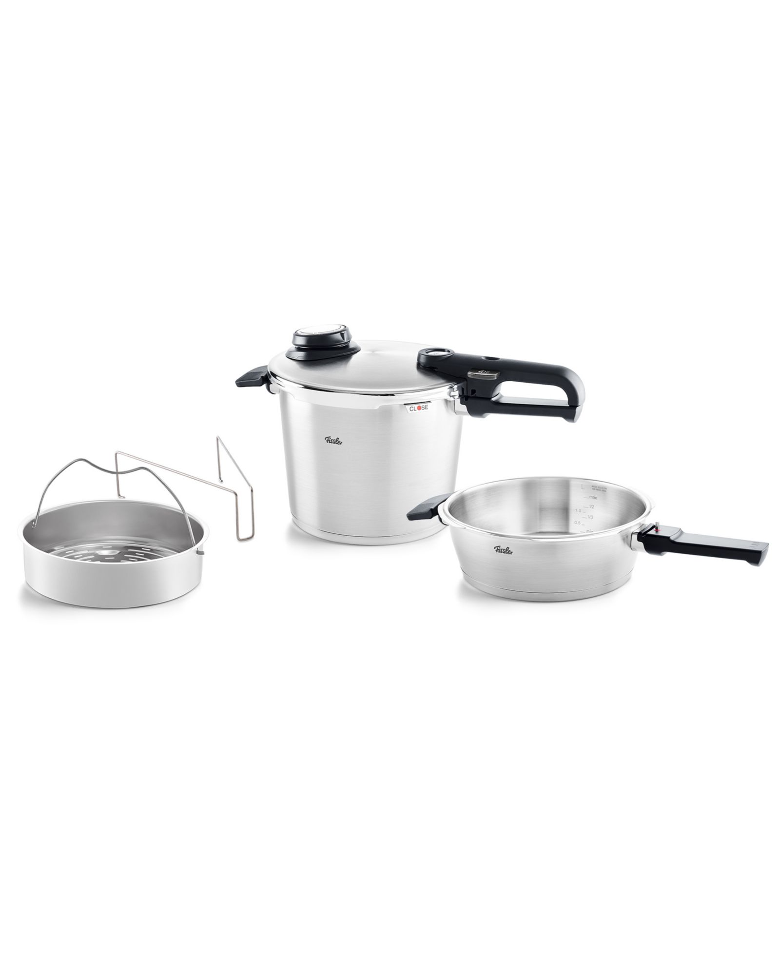 Набор Fissler Vitavit Stainless Steel Premium, 2.6 Quart и 6.3 Quart, скороварка и сотейник под давлением