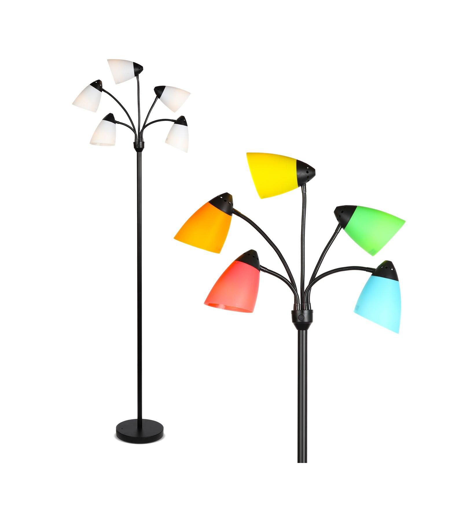 Medusa 74" LED 5-Light Floor Lamp with Interchangeable Shades