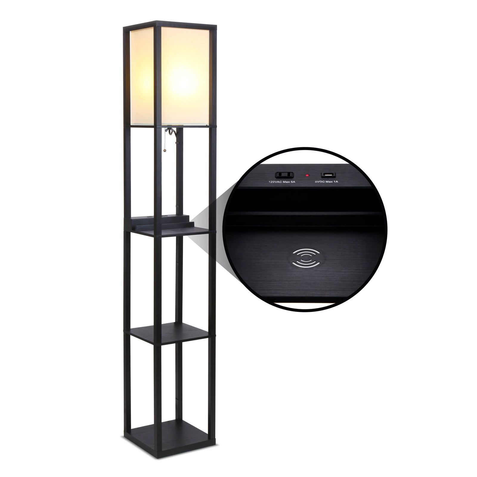 Настольная лампа Brightech Maxwell 63" LED с USB-портом и беспроводной зарядкой