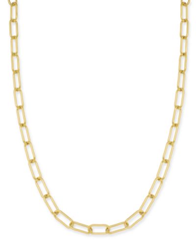 Lola Ade 18k Gold-Plated Stainless Steel Paperclip Chain 18" Collar Necklace