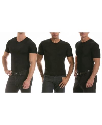 Insta Slim Мужской набор компрессионных футболок с коротким рукавом и круглым вырезом, 3 шт