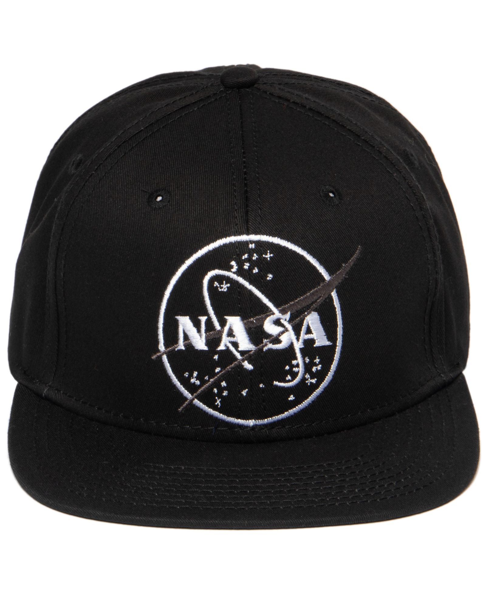 NASA Men's Circle Logo Flat Bill Baseball Adjustable Cap
