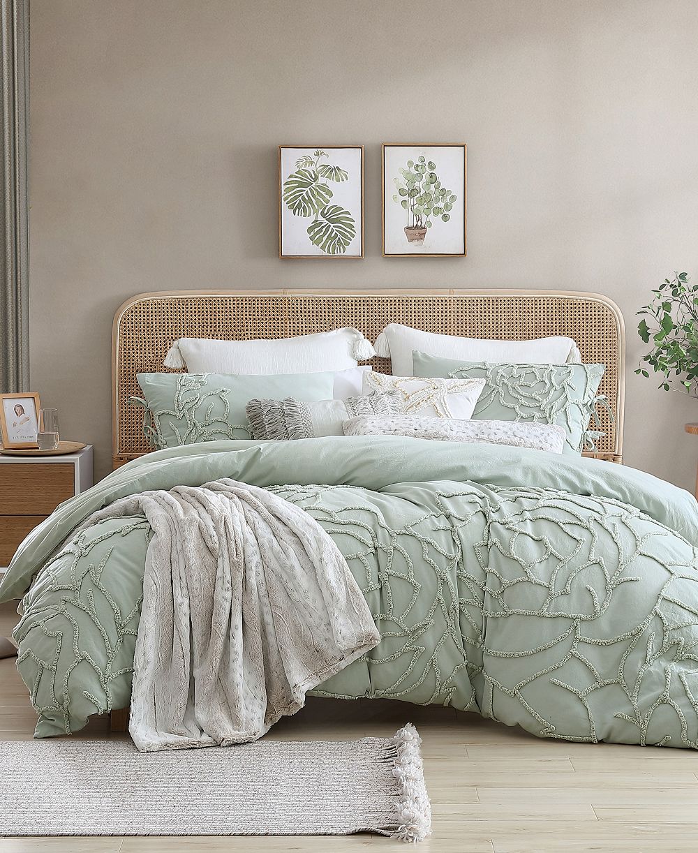 Комплект из 3 одеял Peri Home Chenille Rose Green, King