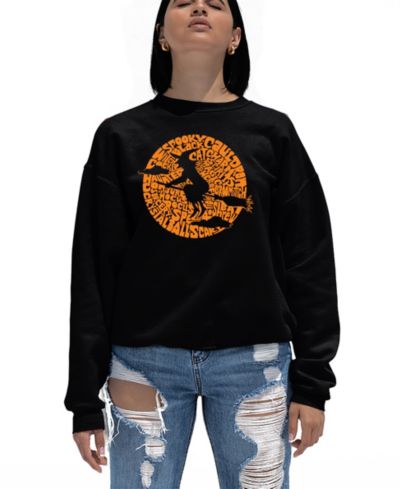 Женская толстовка LA Pop Art Spooky Witch Word Art Crew Neck
