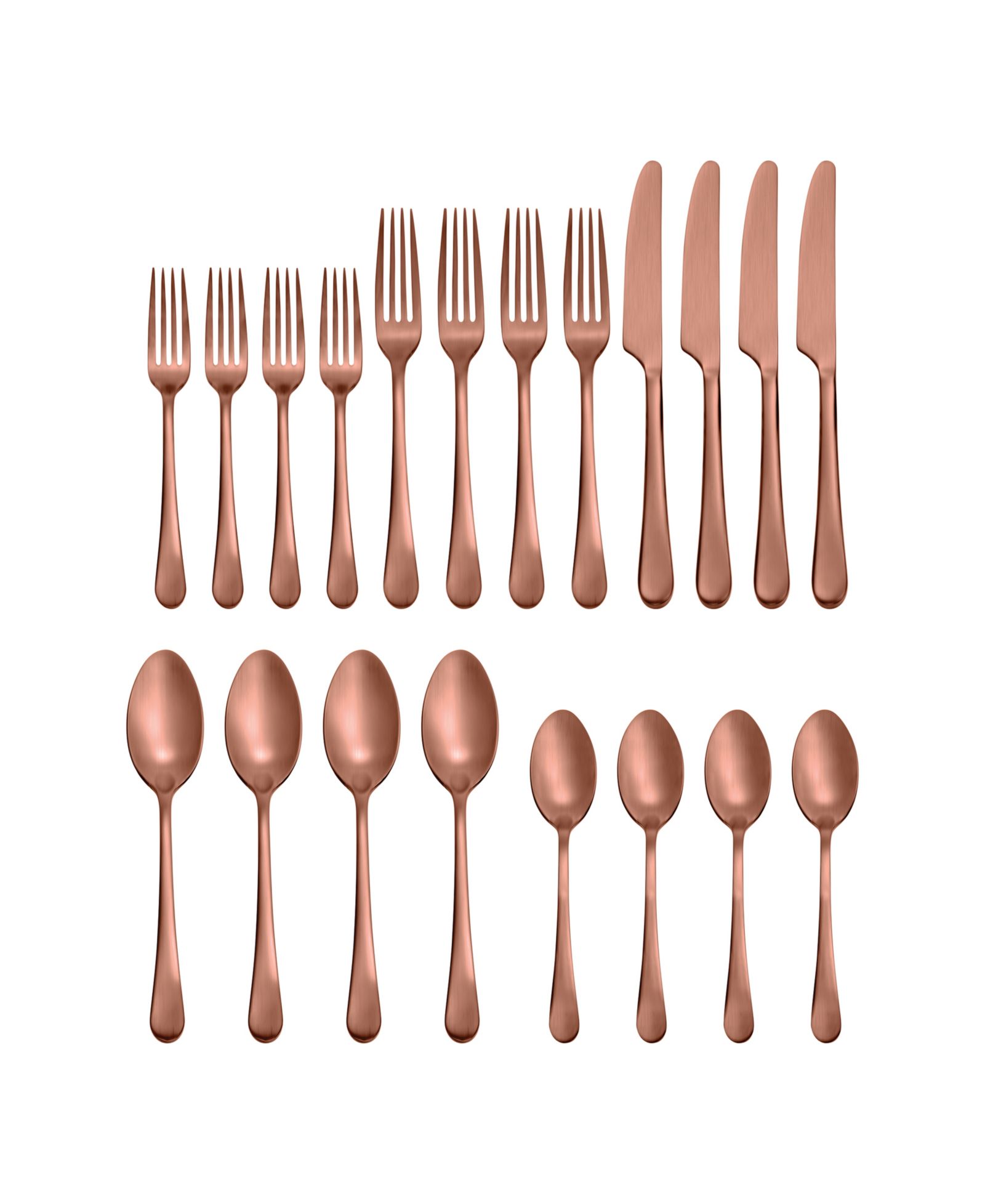 Набор столовых приборов Hampton Forge Mirabella Satin Copper Titanium, 20 предметов