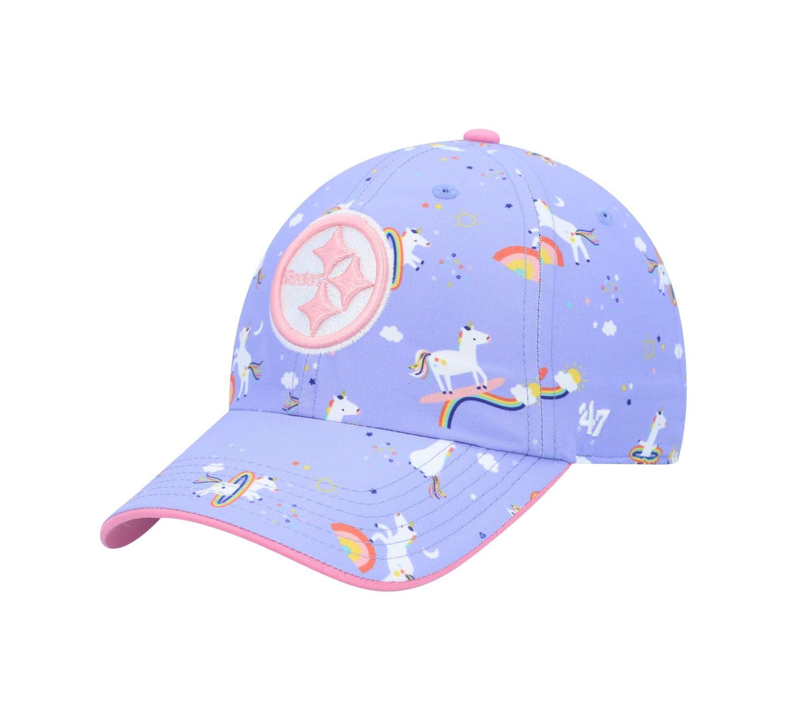 Детская регулируемая кепка '47 Purple Pittsburgh Steelers Unicorn Clean Up