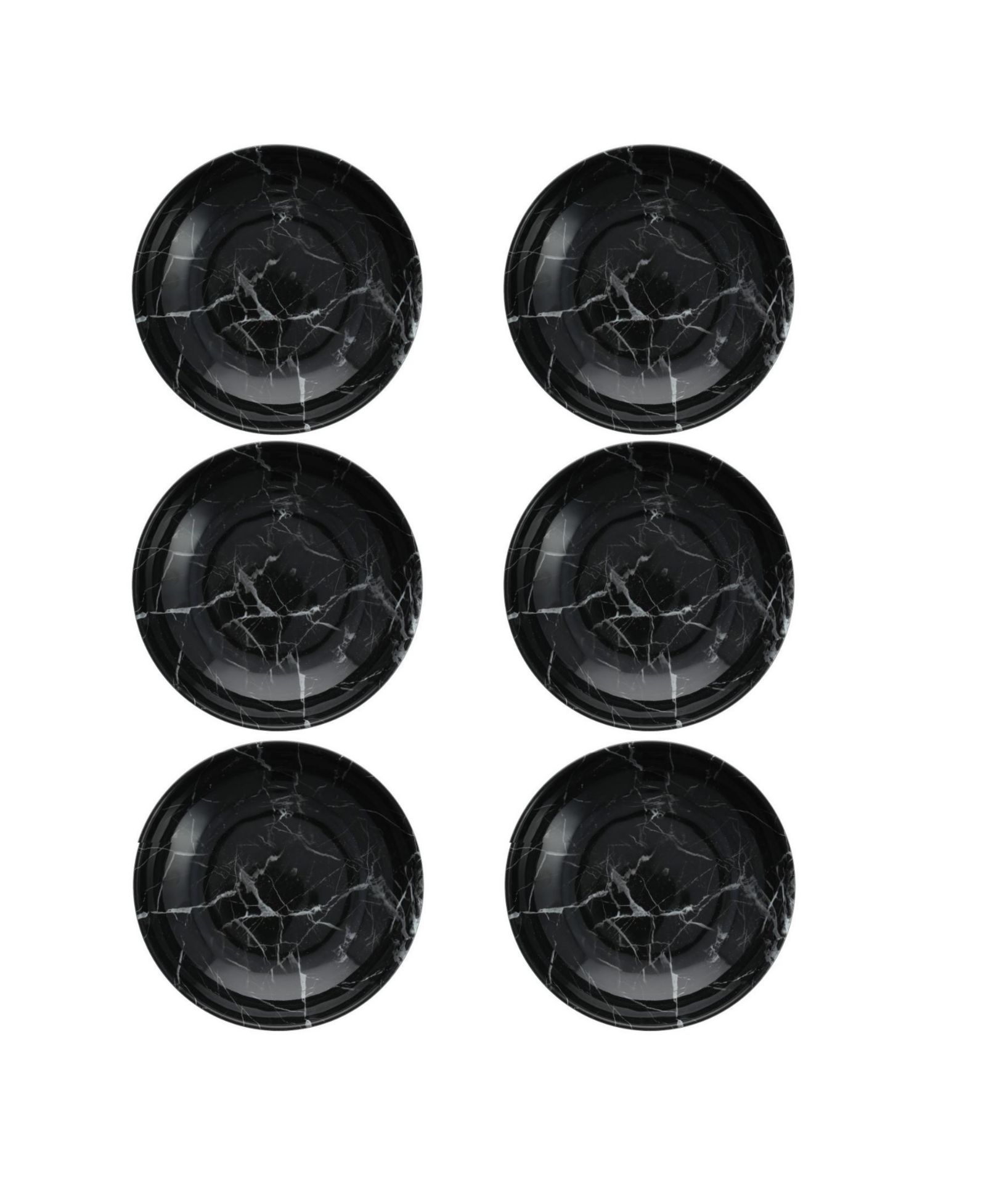 Набор из 6 круглых чаш Fortessa Melamine Palace Onyx Coupe