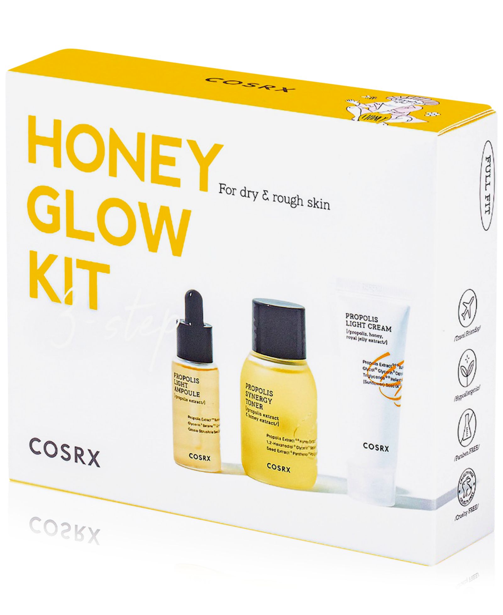 Набор Cosrx Full Fit Propolis Honey Glow, 3 предмета
