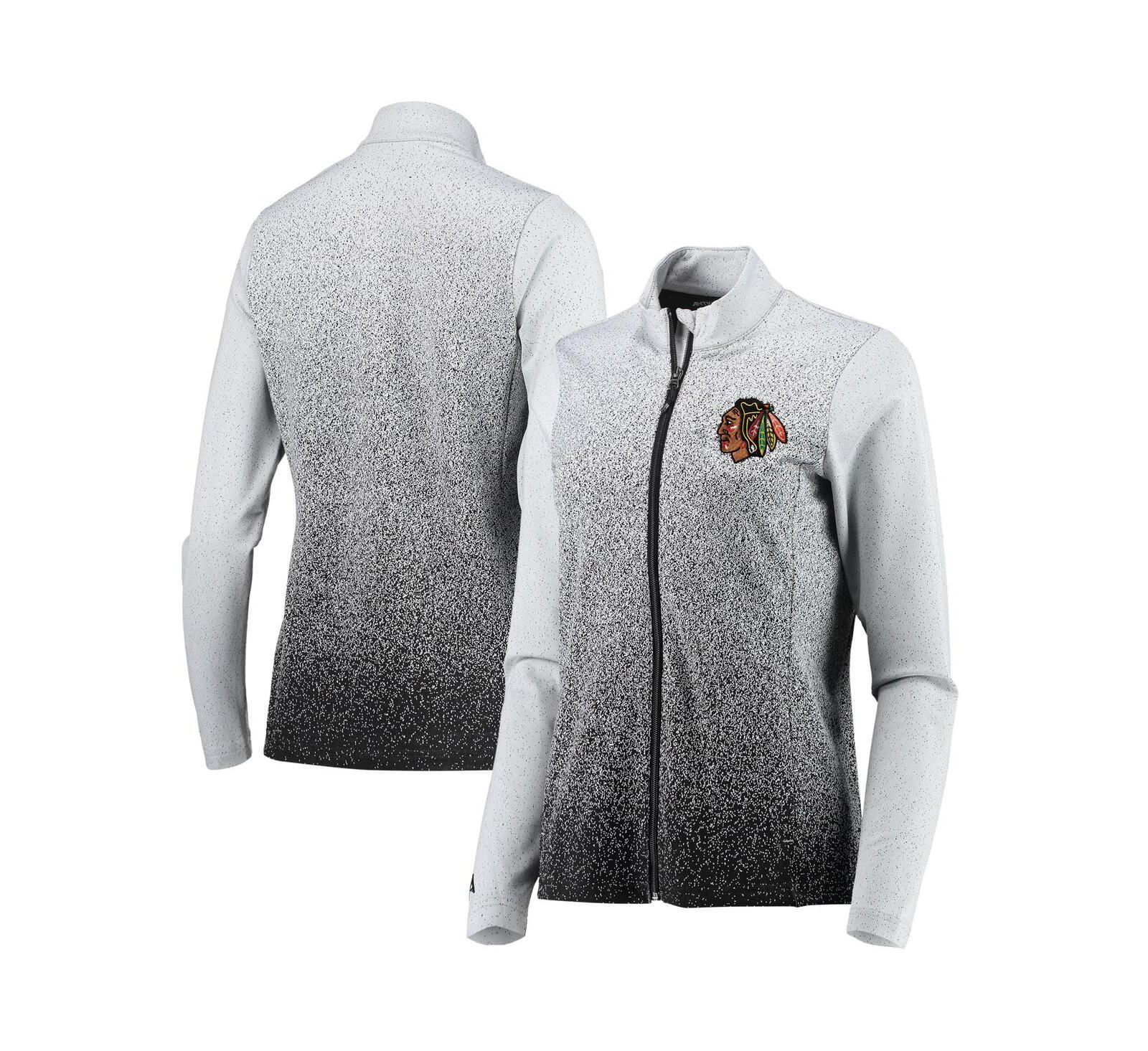 Женская куртка Antigua White, Black Chicago Blackhawks Guide Desert Dry Full-Zip