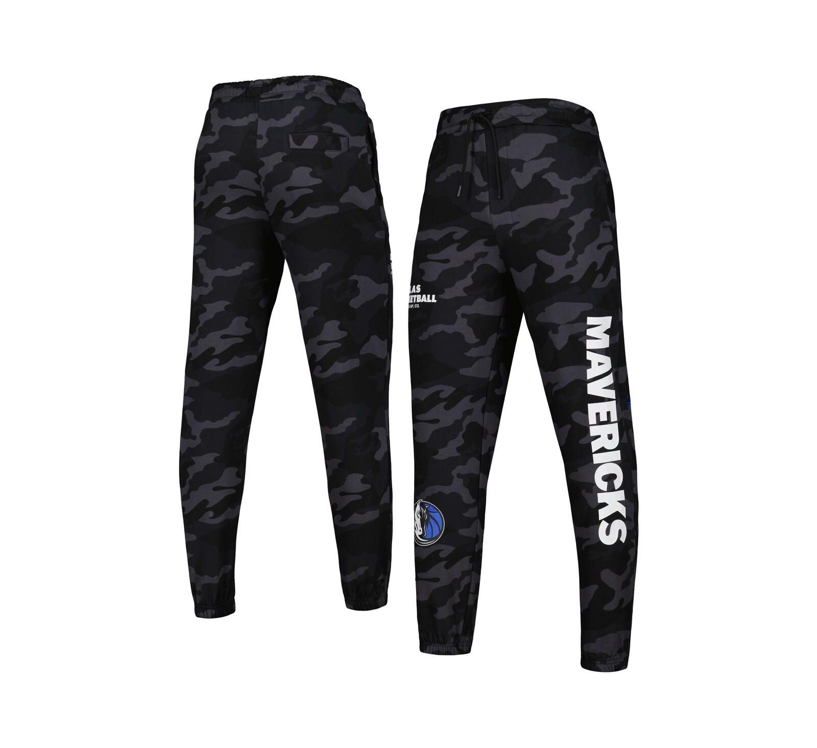 Men's New Era Black, Camo Dallas Mavericks Tonal Joggers