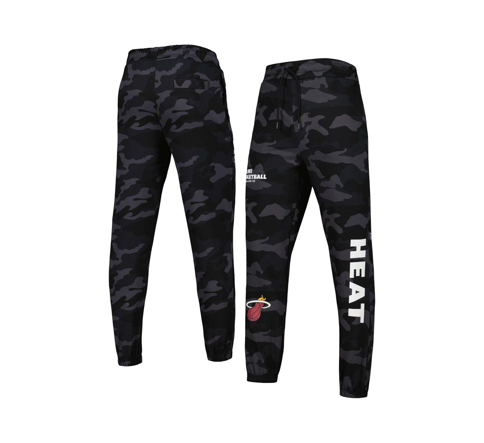 Men's New Era Black, Camo Miami Heat Tonal Joggers
