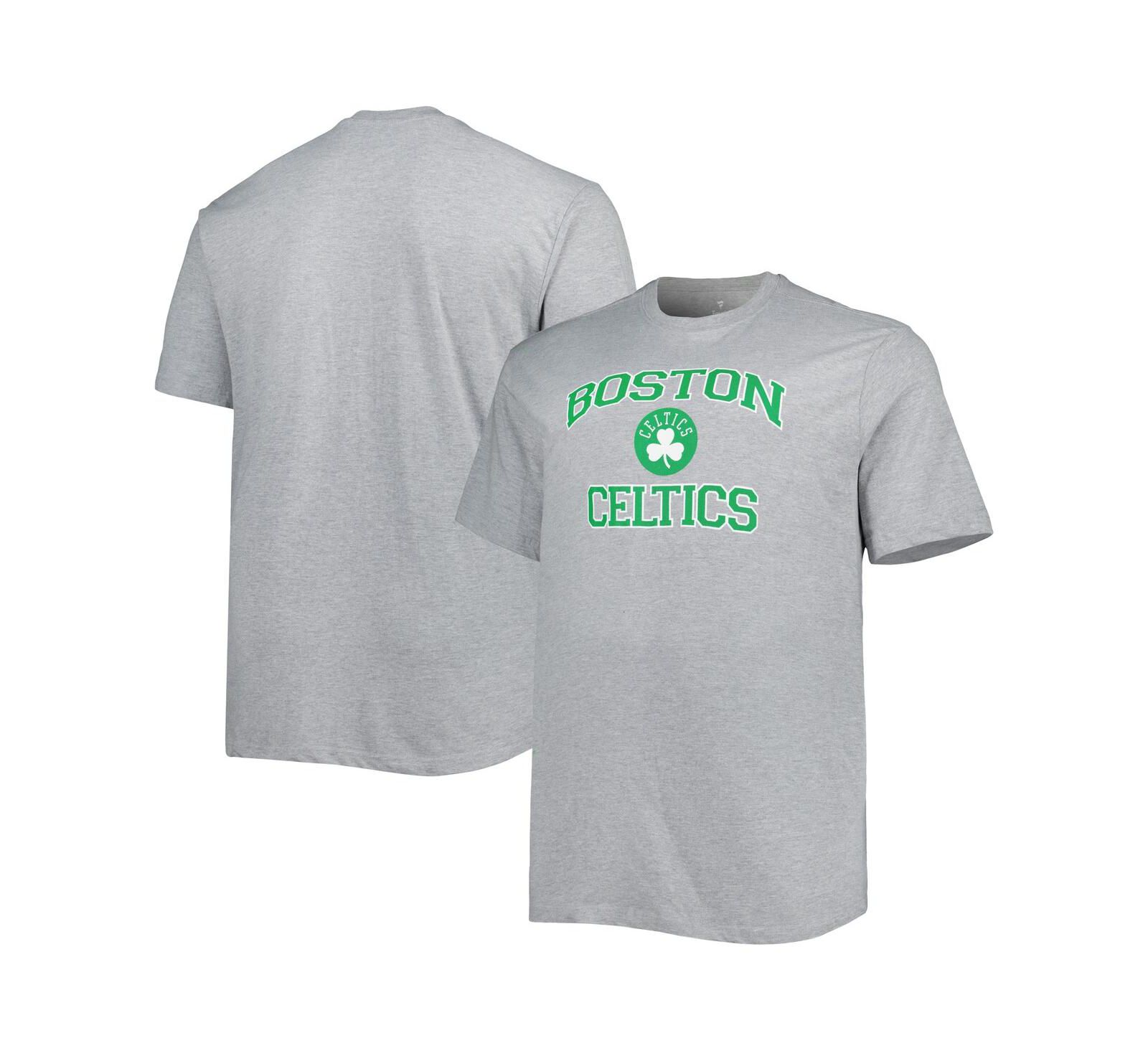 Мужская футболка Profile Heathered Gray Boston Celtics Big and Tall Heart and Soul