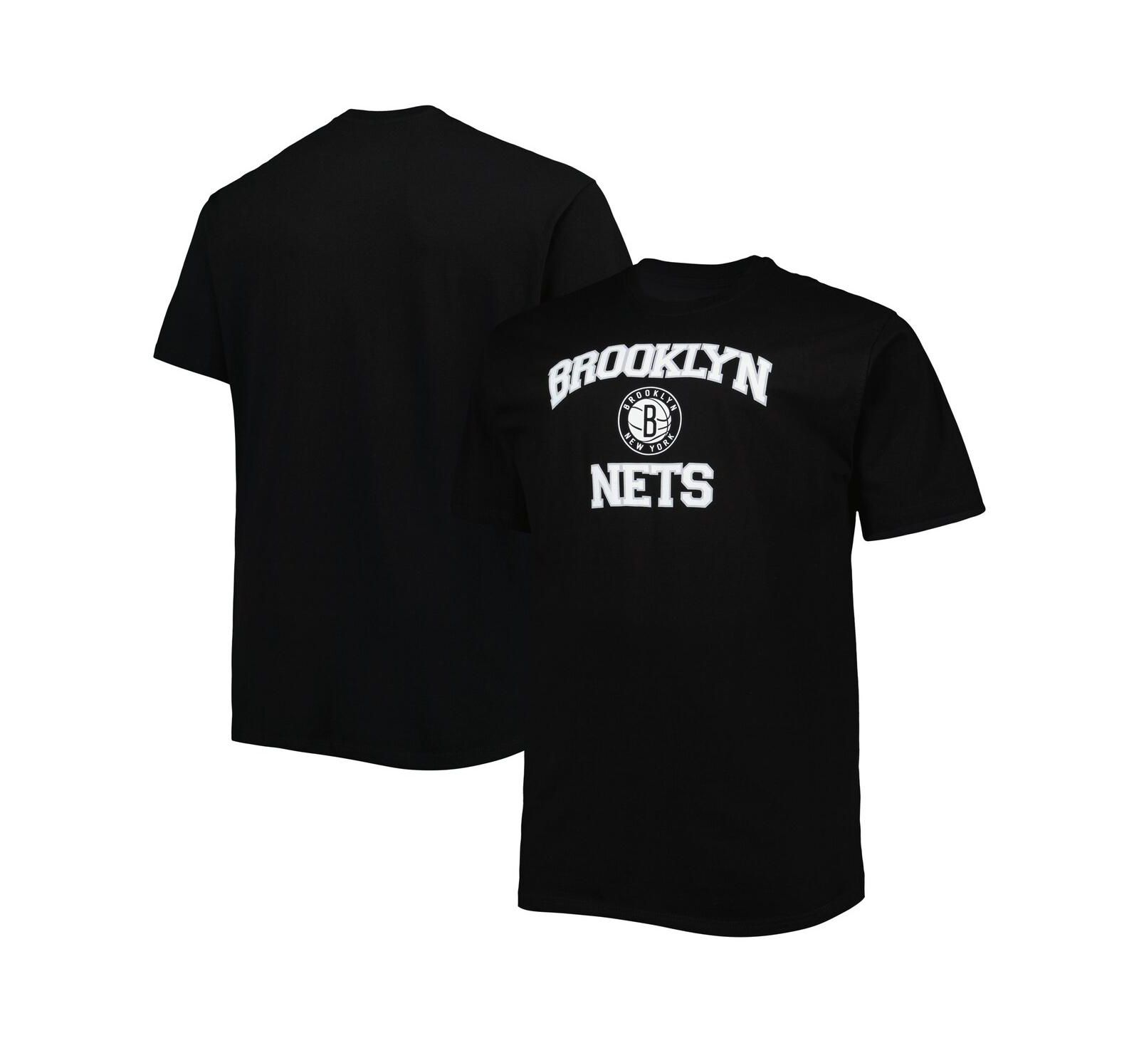 Мужская футболка Profile Black Brooklyn Nets Big and Tall Heart and Soul