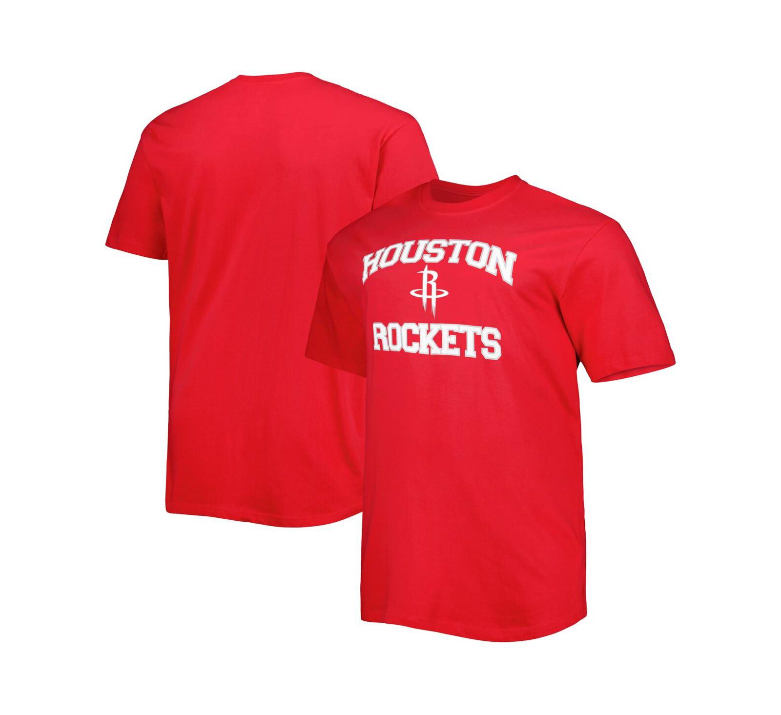Men's Red Houston Rockets Big and Tall Heart and Soul T-shirt