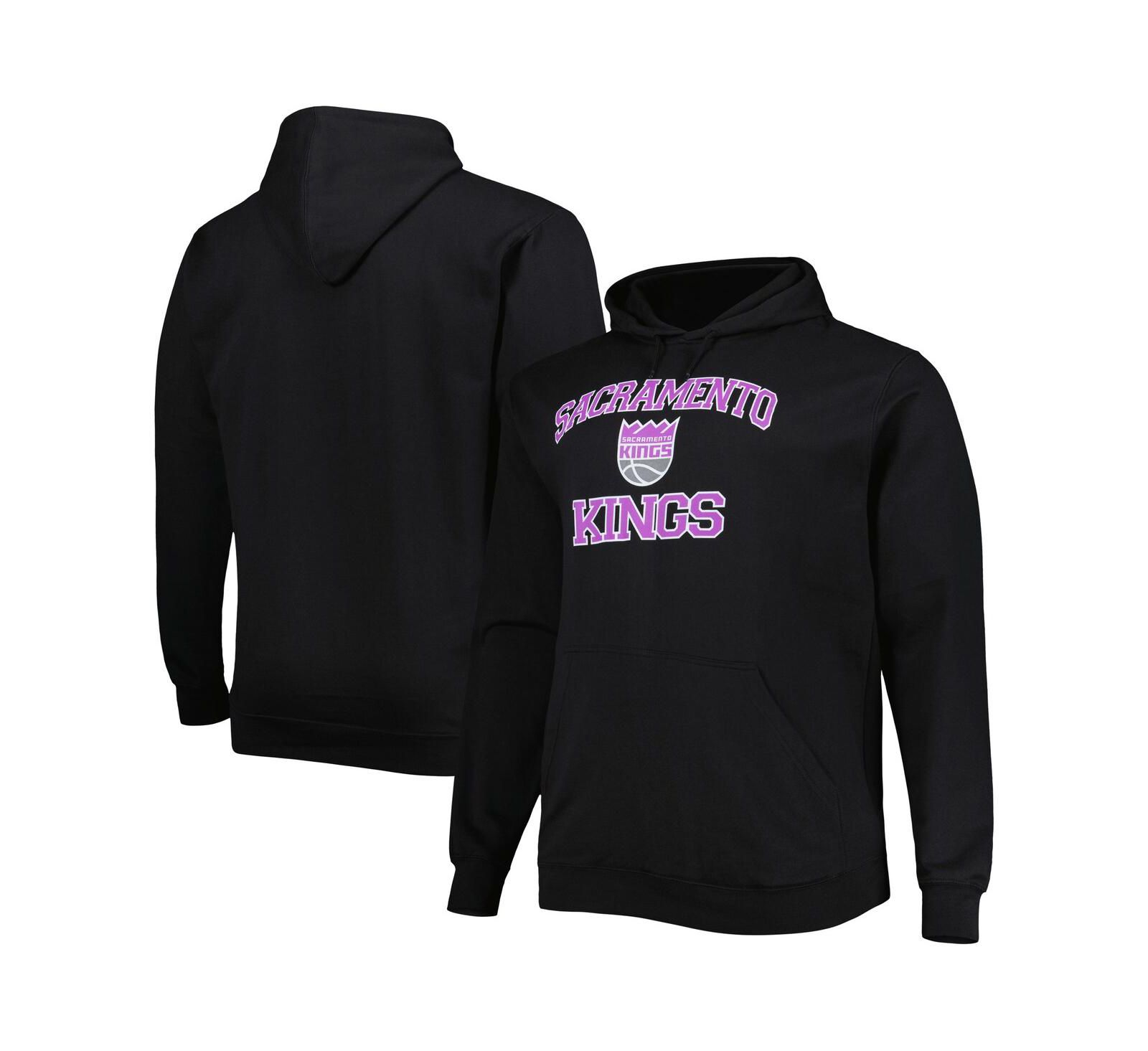 Худи Profile Men's Black Sacramento Kings Big and Tall Heart and Soul Pullover