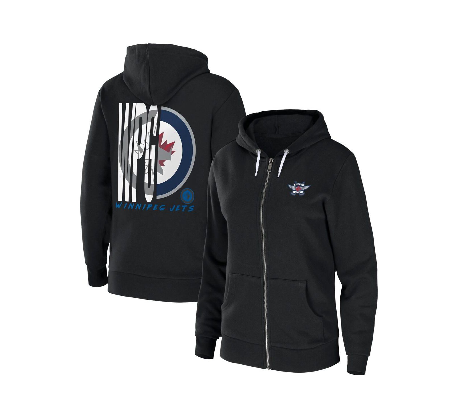 Женское худи WEAR by Erin Andrews Black Washington Capitals с полной молнией