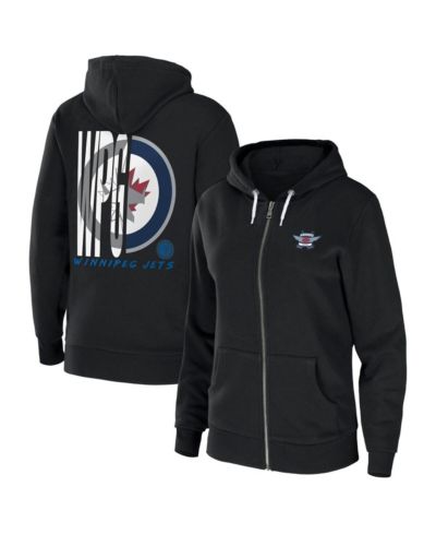Женское худи WEAR by Erin Andrews Black Washington Capitals с полной молнией