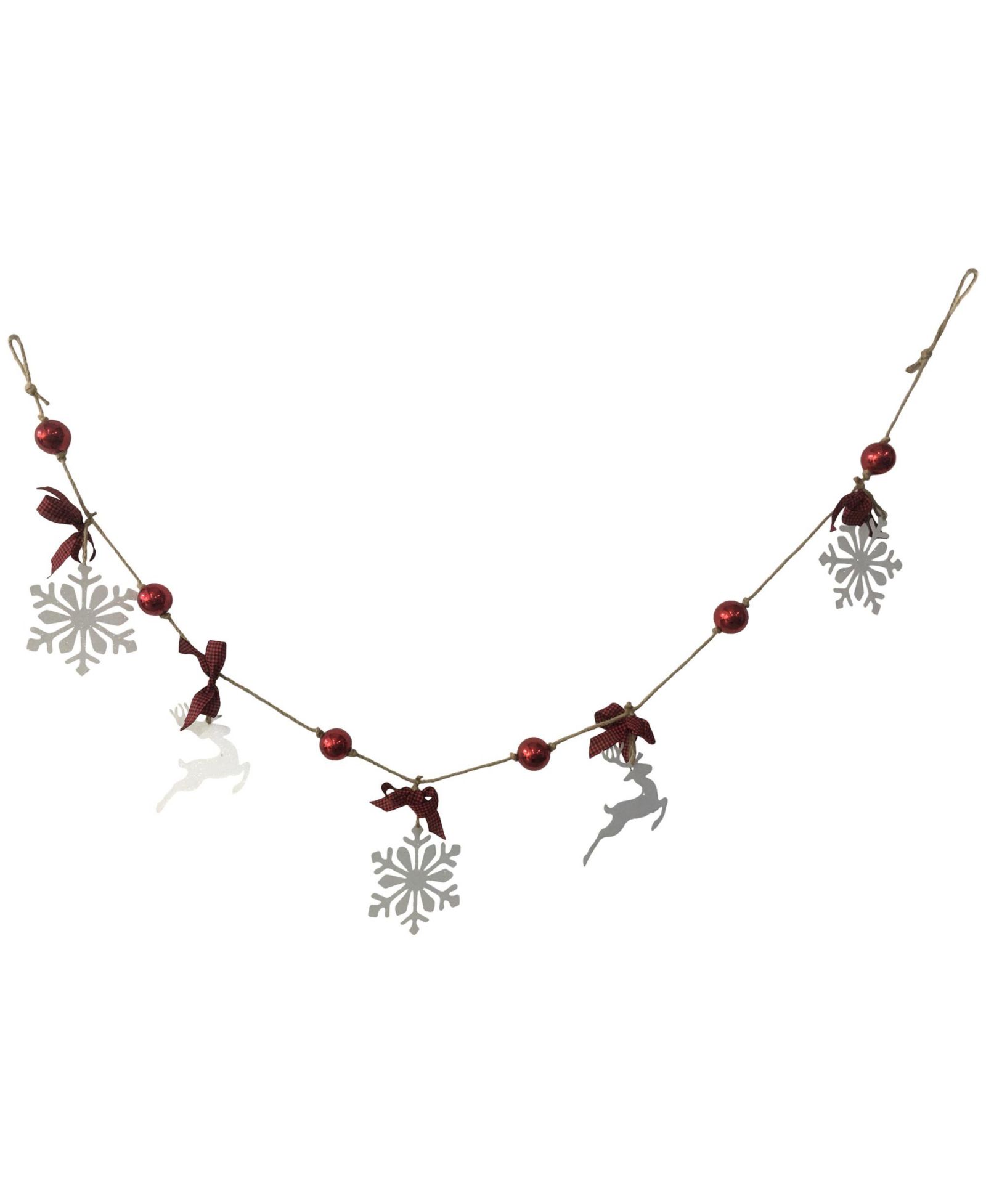 Рождественская гирлянда Northlight Snowflake and Reindeer с шарами