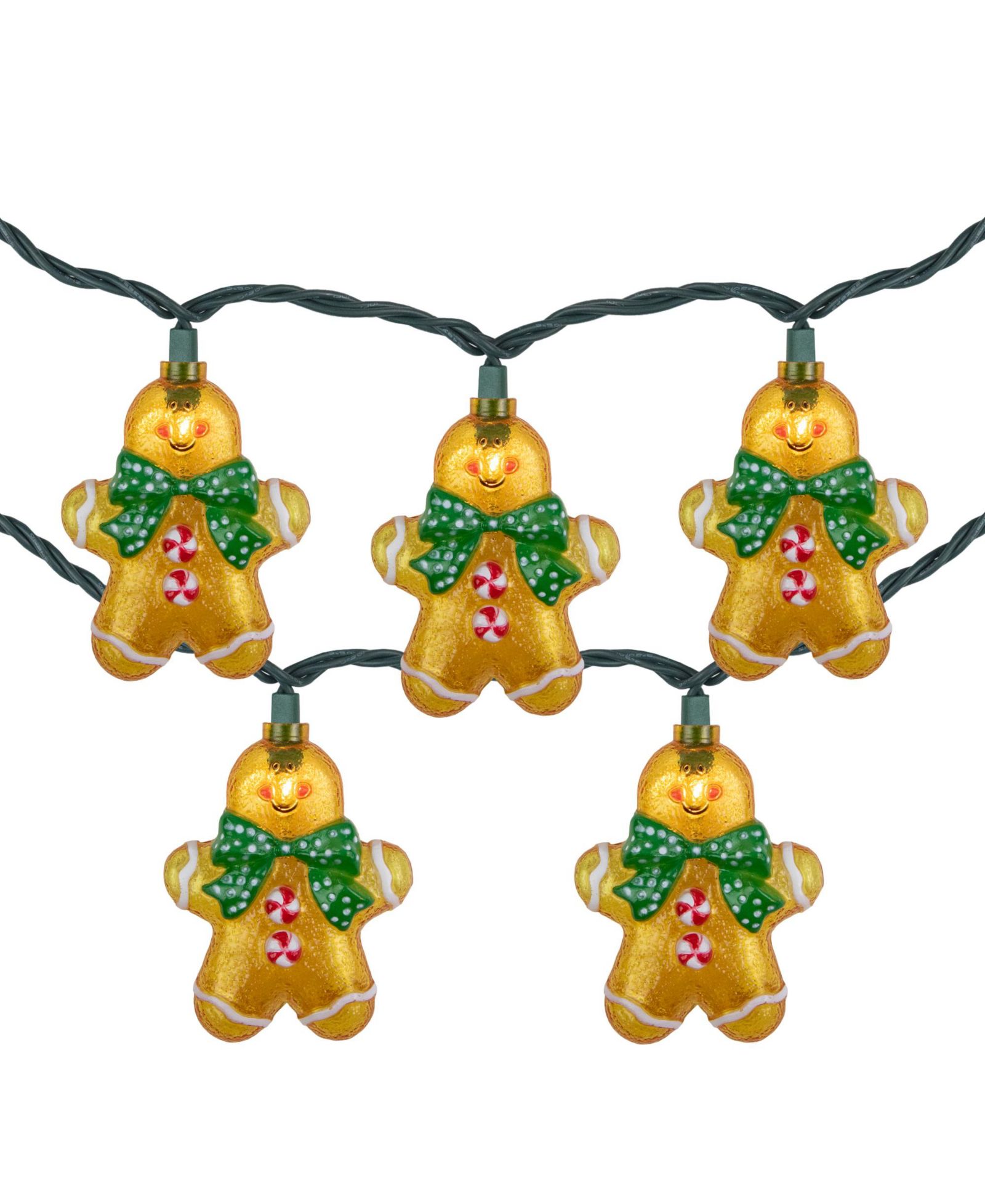 Рождественские гирлянды Northlight Gingerbread Man, 10 шт, с проволокой