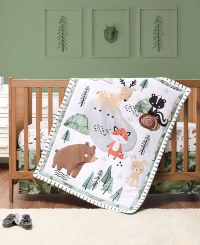 Комплект постельного белья The Peanutshell Woodland Camo для мальчиков, 3 Piece Nursery Bed Set, Crib Comforter, Fitted Sheet, Crib Skirt