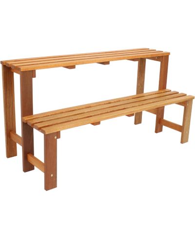 Декоративная подставка для суккулентов Sunnydaze Decor Meranti Wood, 2-Tiered, 24"