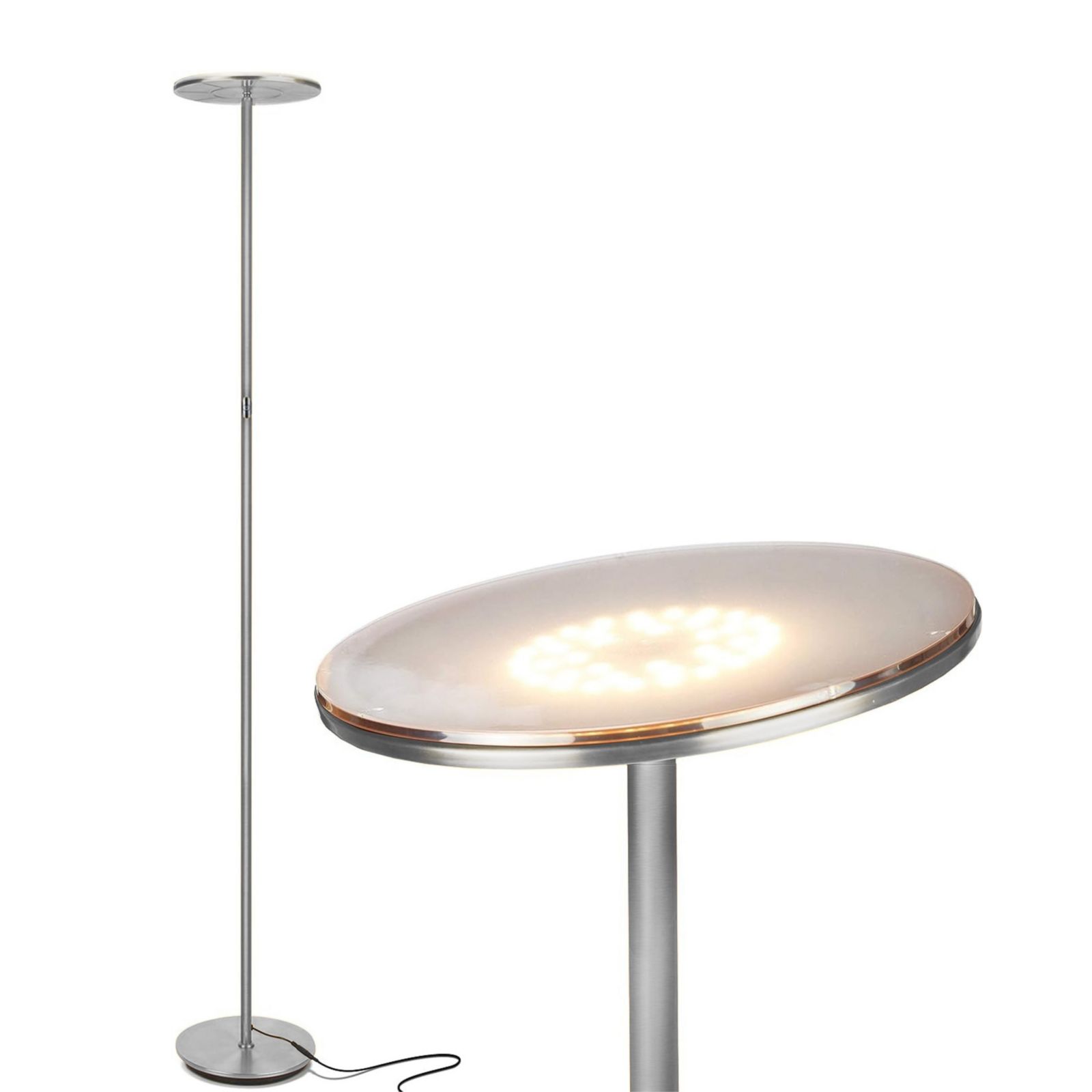 Brightech Sky 63" Super Bright LED Torchiere Modern Floor Lamp with Adjustable Head