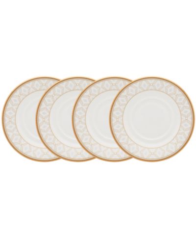 Noritake Noble Pearl Set of 4 Saucers, 6"
