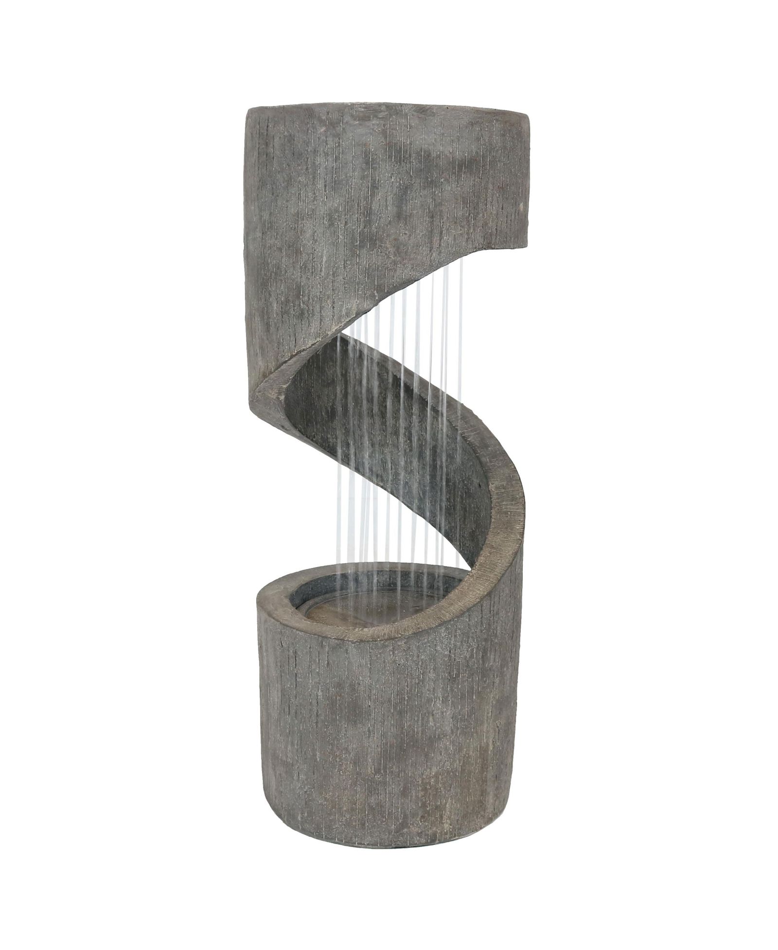 Уличный фонтан Sunnydaze Decor 31"H Spiral Column из полирезина с LED подсветкой