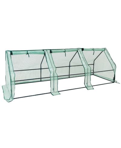 Sunnydaze Decor Мини-парник для растений с наклонной крышей и молнией, 36" - зеленый