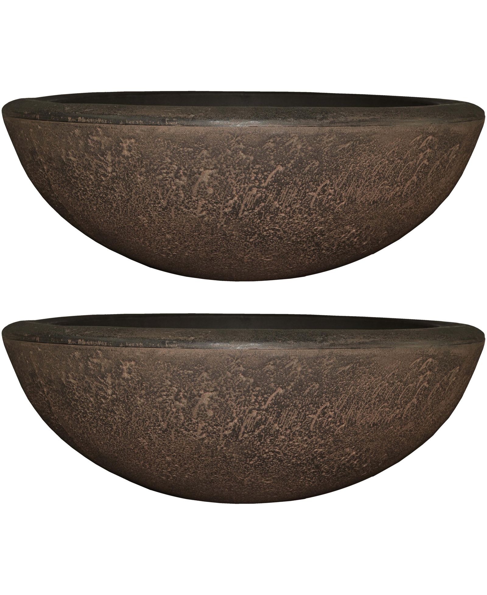 Weather-Resistant Polyresin Double-Walled Percival Outdoor Flower Pot Planter - 20.75"