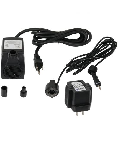 Насос Sunnydaze Decor Indoor/Outdoor Small Fountain or Aquarium с White LED Light и Transformer - 200 GPH - 12 Volts