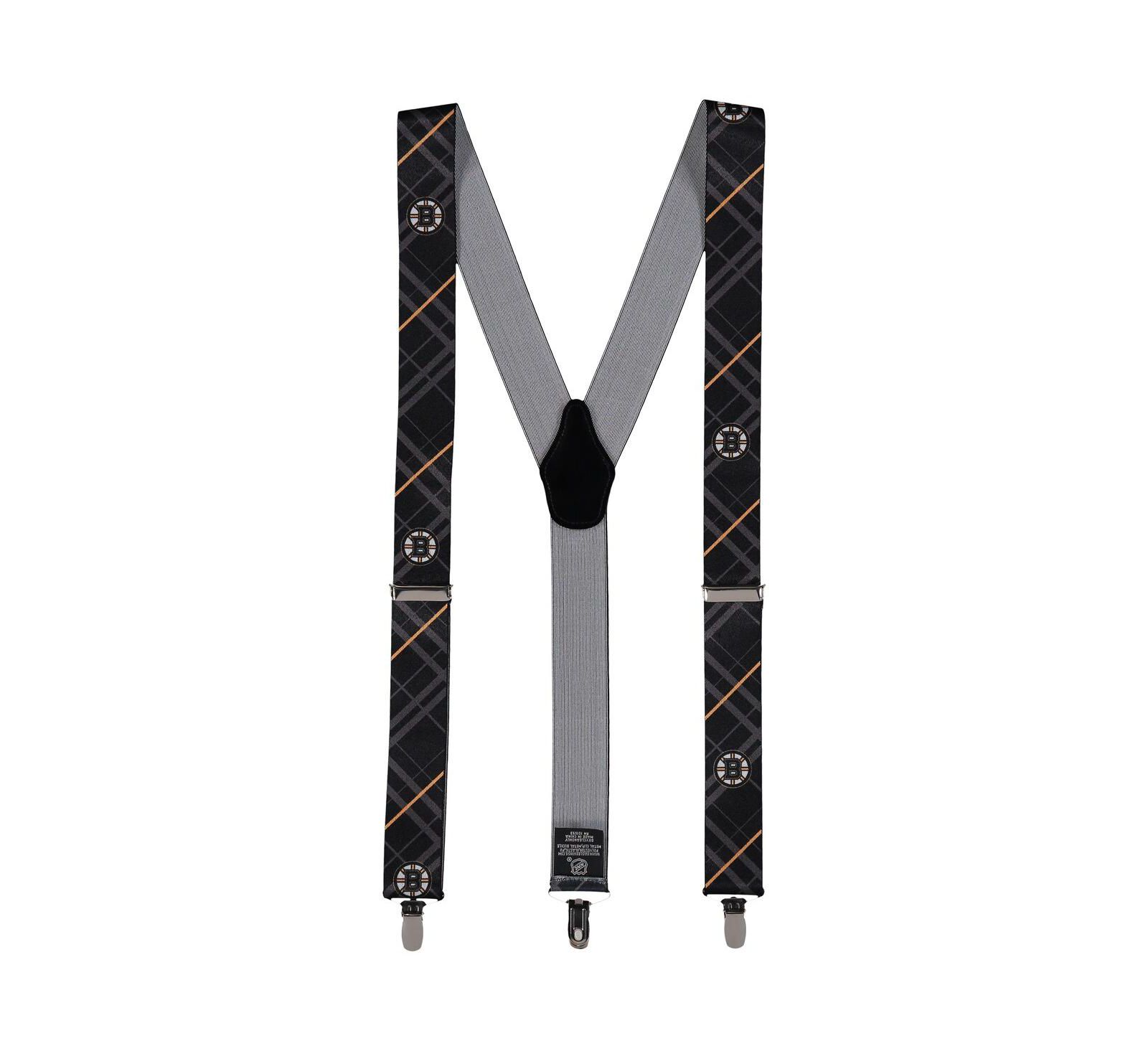 Men's Black Boston Bruins Suspenders