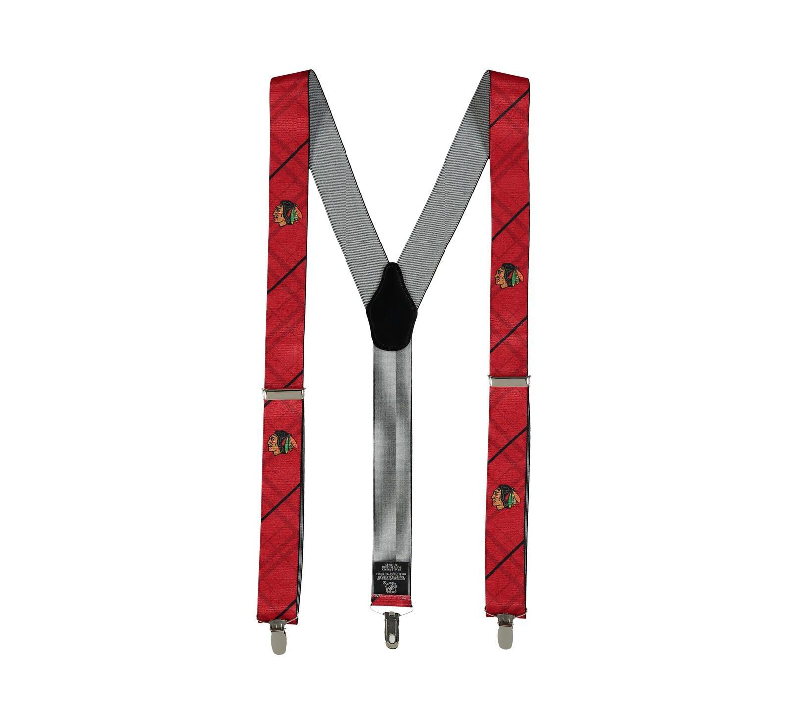 Men's Red Chicago Blackhawks Suspenders