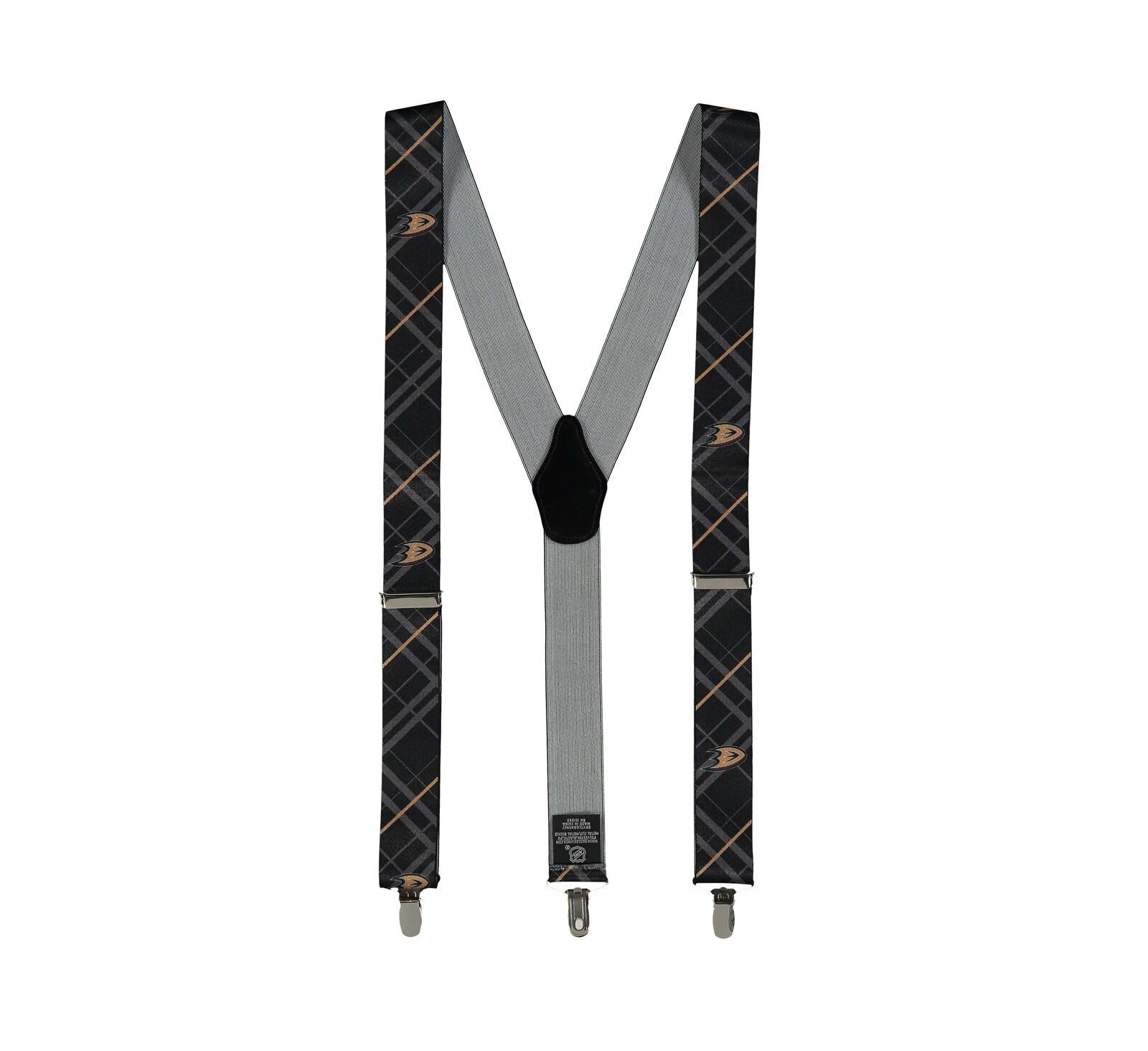 Men's Black Anaheim Ducks Suspenders