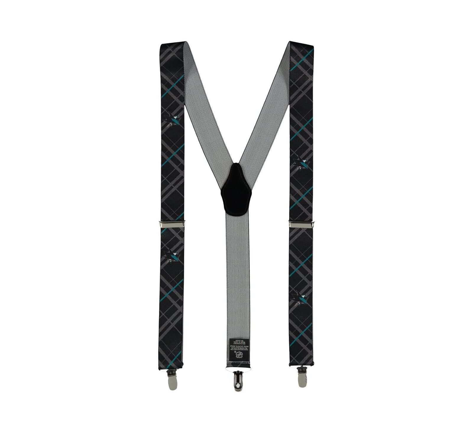 Men's Black San Jose Sharks Suspenders