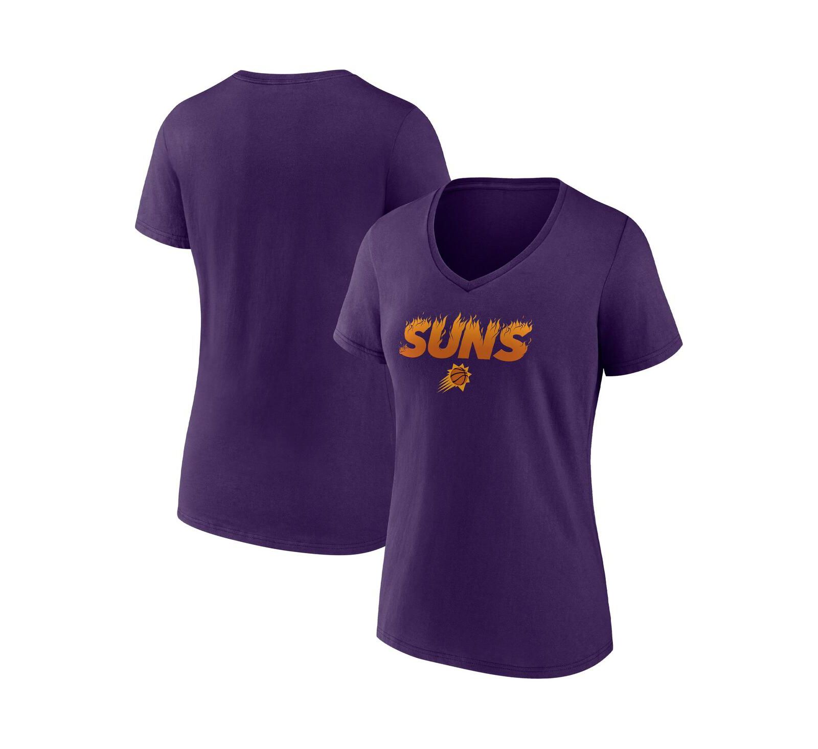 Женская футболка Fanatics Phoenix Suns Hometown Collection On Fire V-Neck, фиолетовая